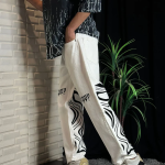 Drippy Trippy White Jeans