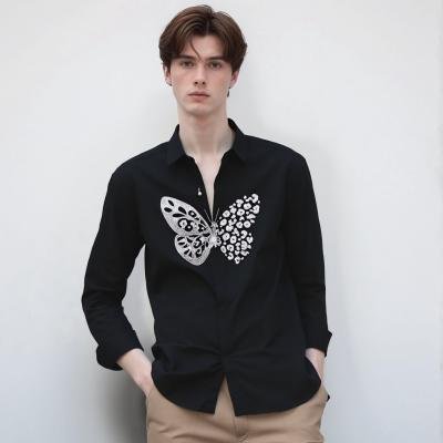 Butterfly-Embroidered Designer shirt