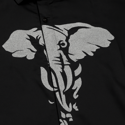 Royale Elephant-Embroidered Designer shirt